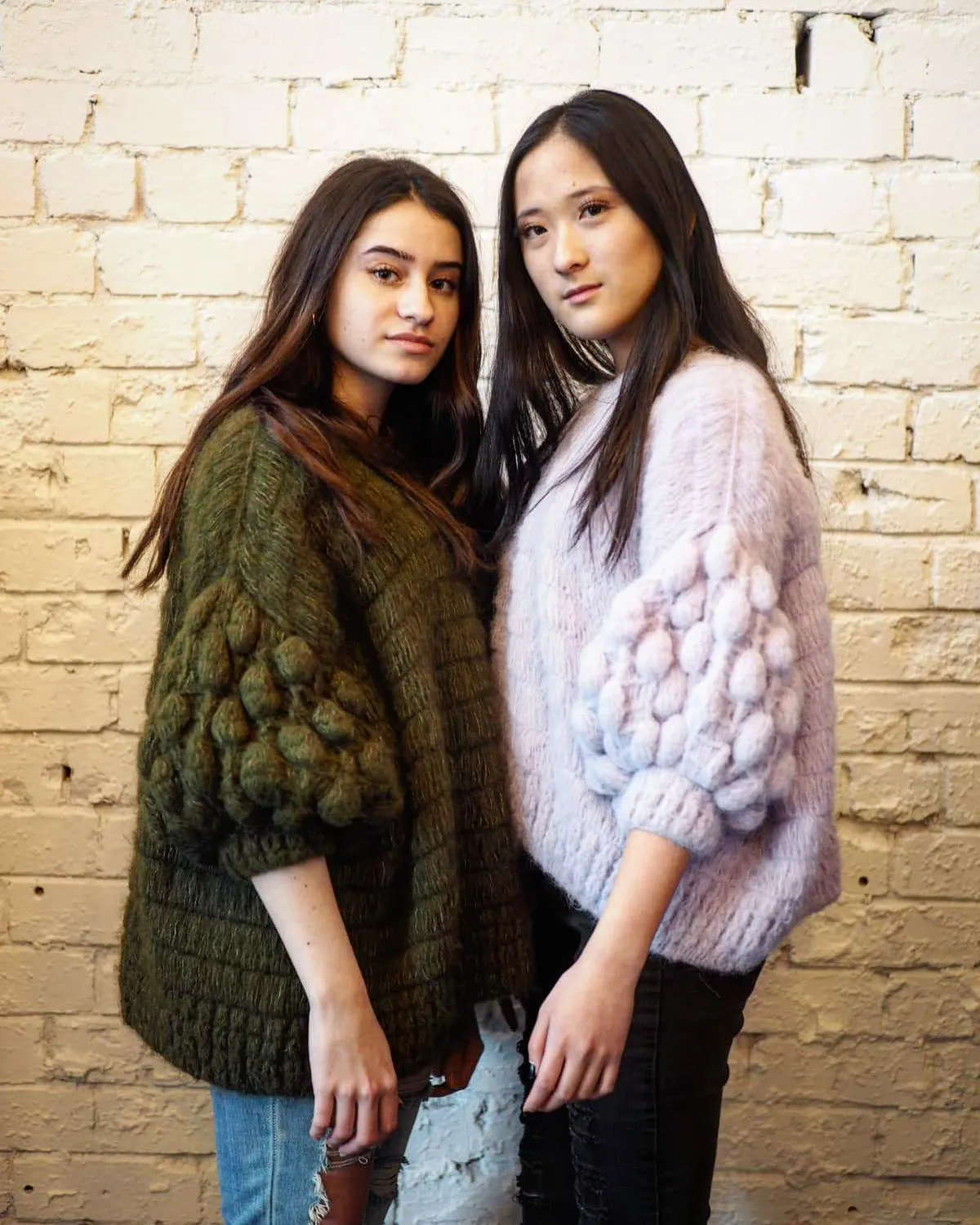 Amano hand-crochet alpaca pompom sweater