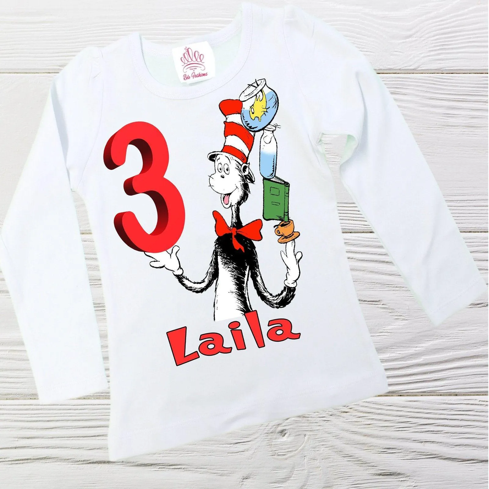 Cat in the hat birthday shirt -    birthday shirt - toddler cat in the hat personalized shirt - custom shirts