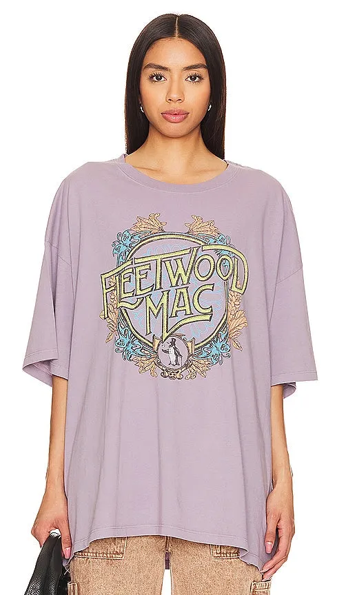 DAYDREAMER Fleetwood Flower Crest Tee in Purple