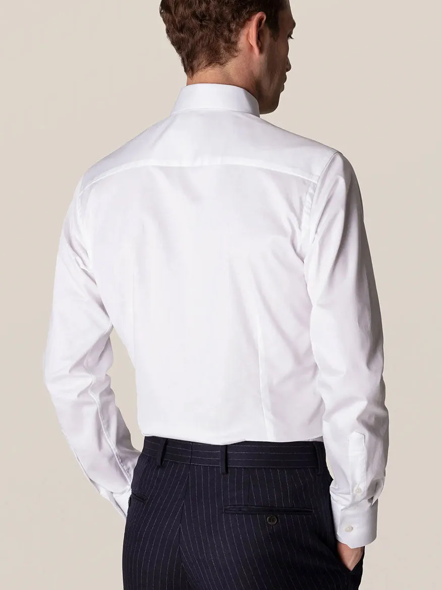 Eton Contemporary Fit White Stretch Twill Dress Shirt
