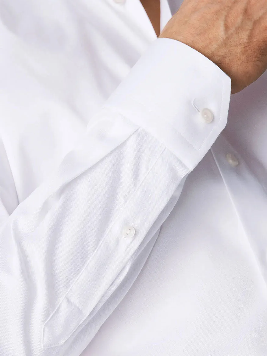 Eton Contemporary Fit White Stretch Twill Dress Shirt