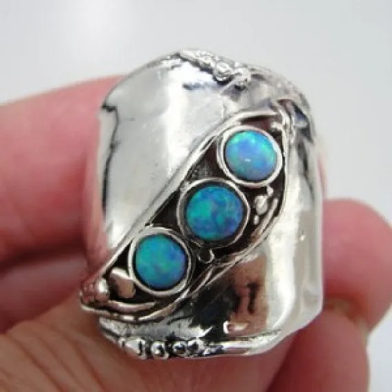 Hadar Jewelry Handcraffted Sterling Silver Opal Ring