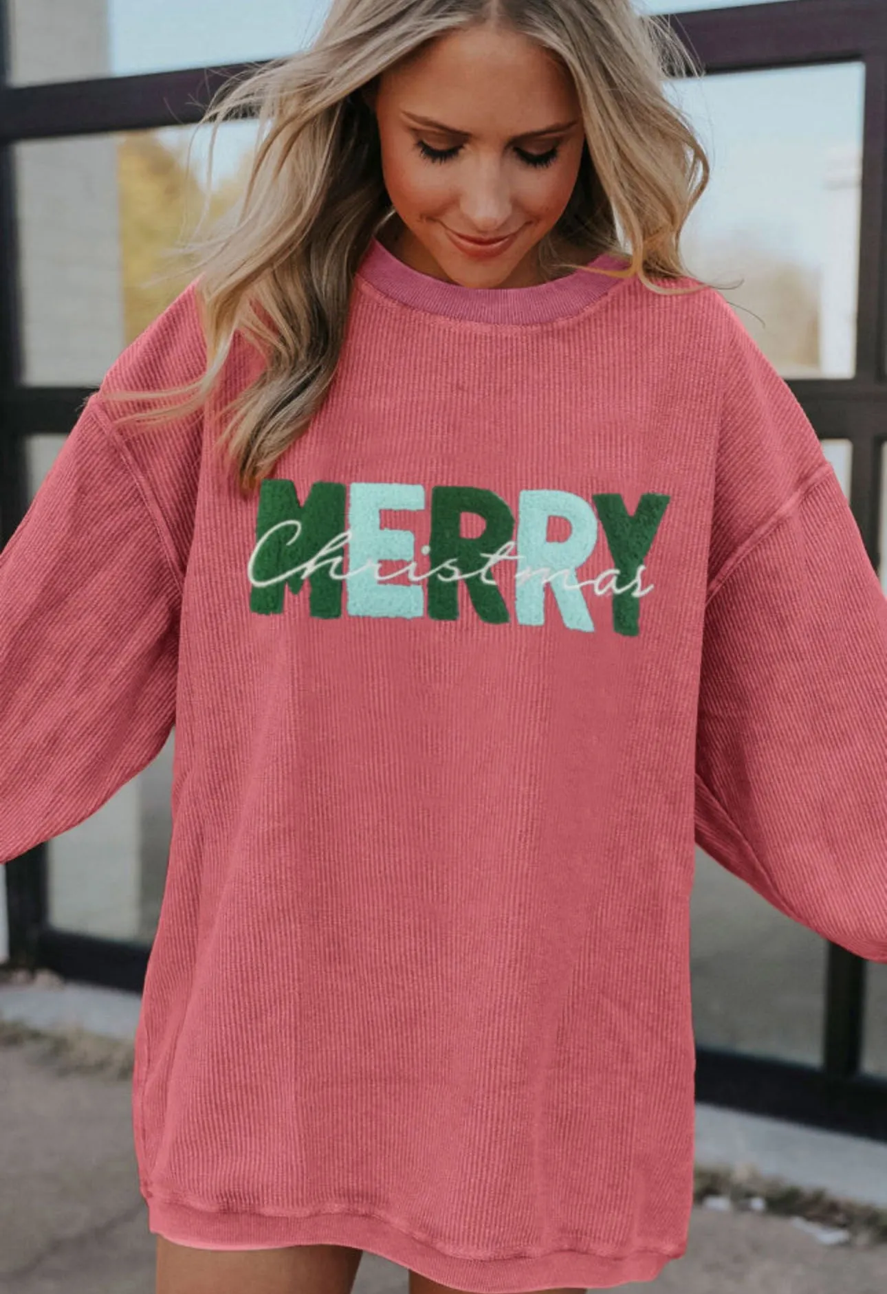 Merry Christmas Corded Top