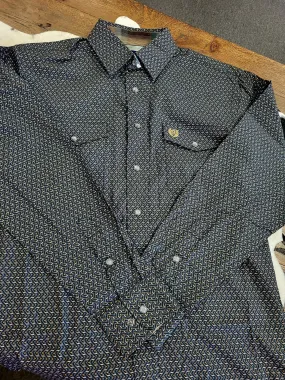 PANHANDLE MENS LS 2 POCKET GEO SNAP SHIRT