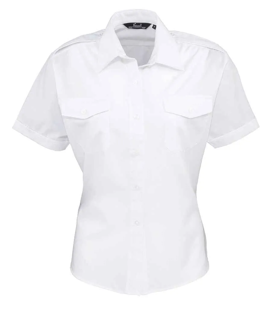 Premier Ladies Short Sleeve Pilot Shirt