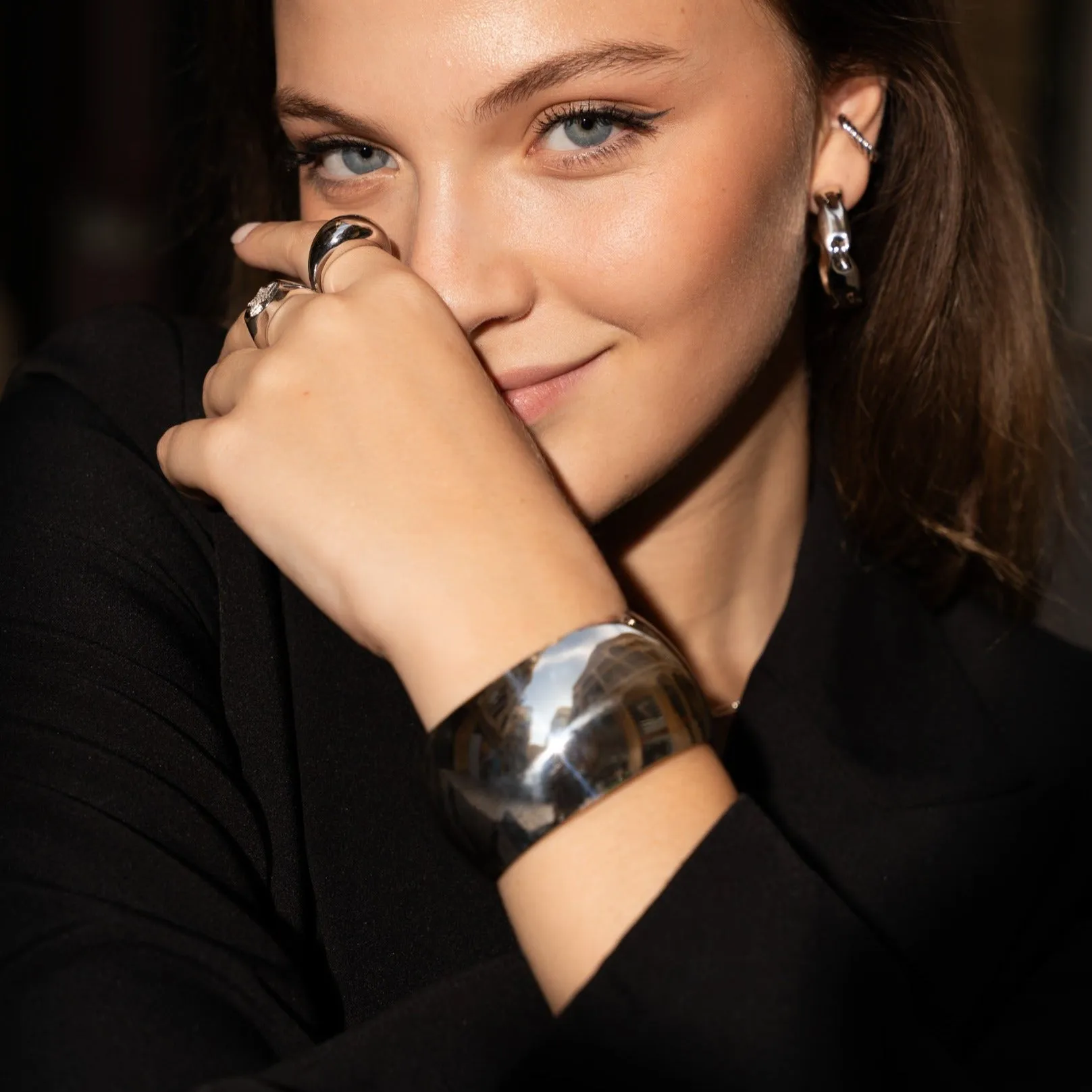 Sleek Silver Cuff Bracelet | 36.5 mm