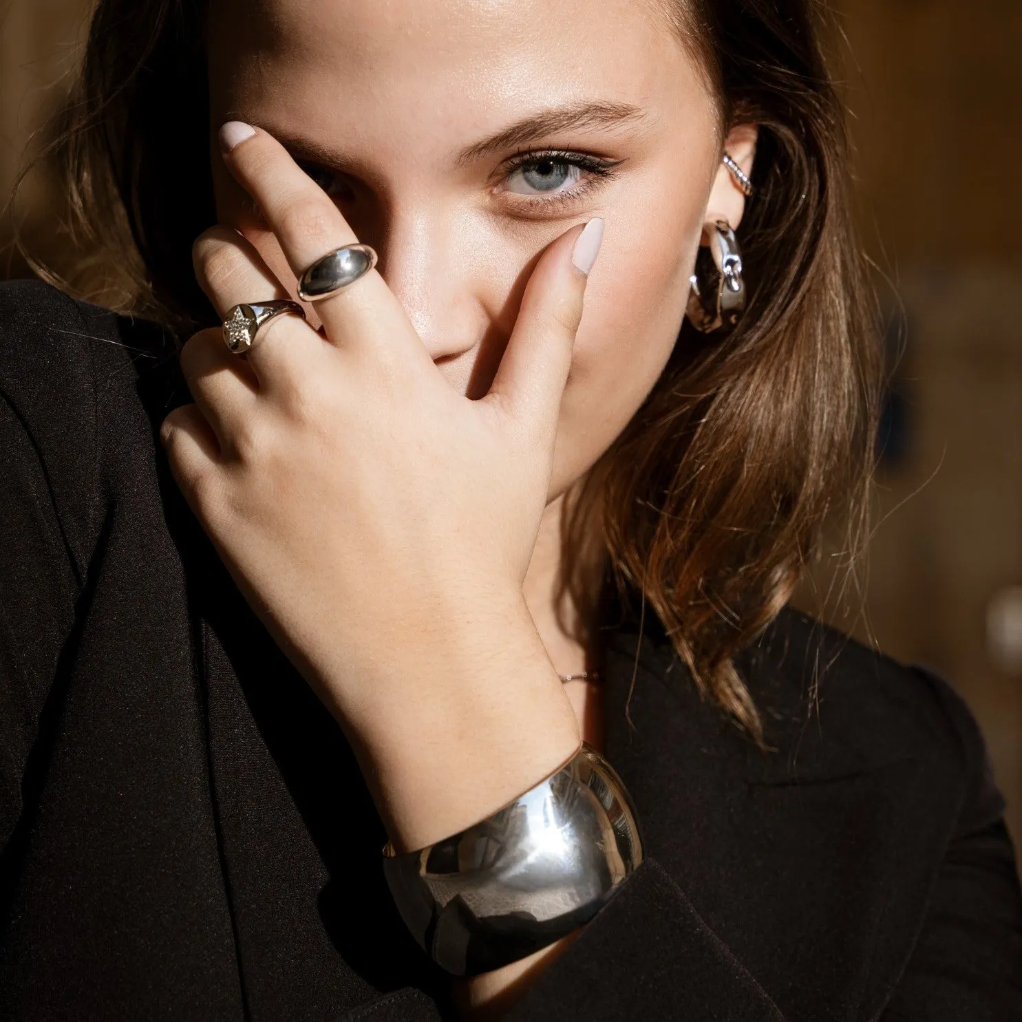 Sleek Silver Cuff Bracelet | 36.5 mm
