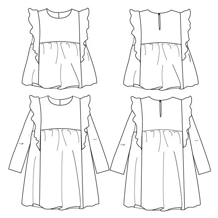 STELLA Blouse & Dress - Girl 3/12 - Paper Sewing Pattern