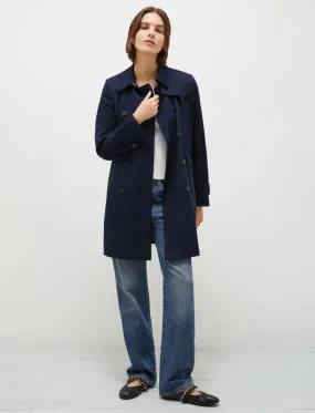 Stretch Satin Trench Coat
